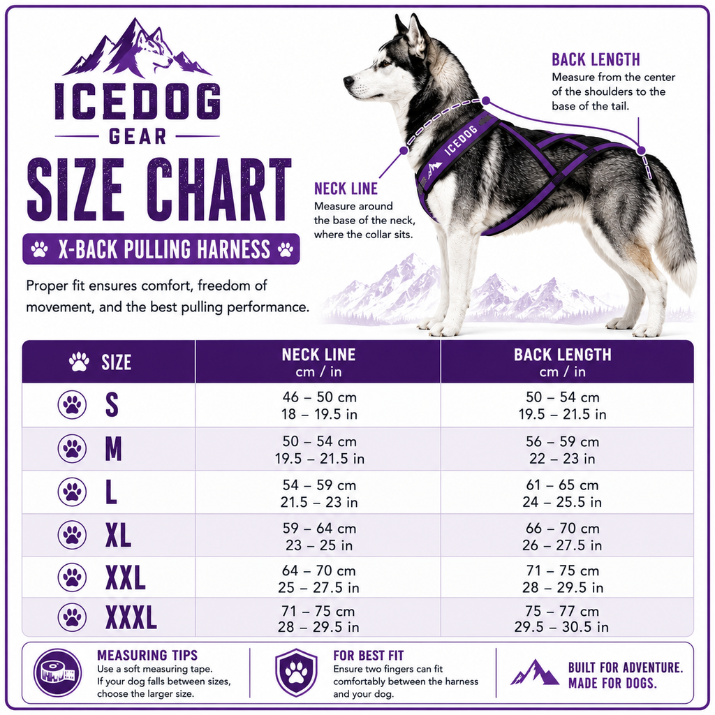 Classic Ethno X-Back Dog Pulling Harness for Canicross, Bikejoring and Sledding