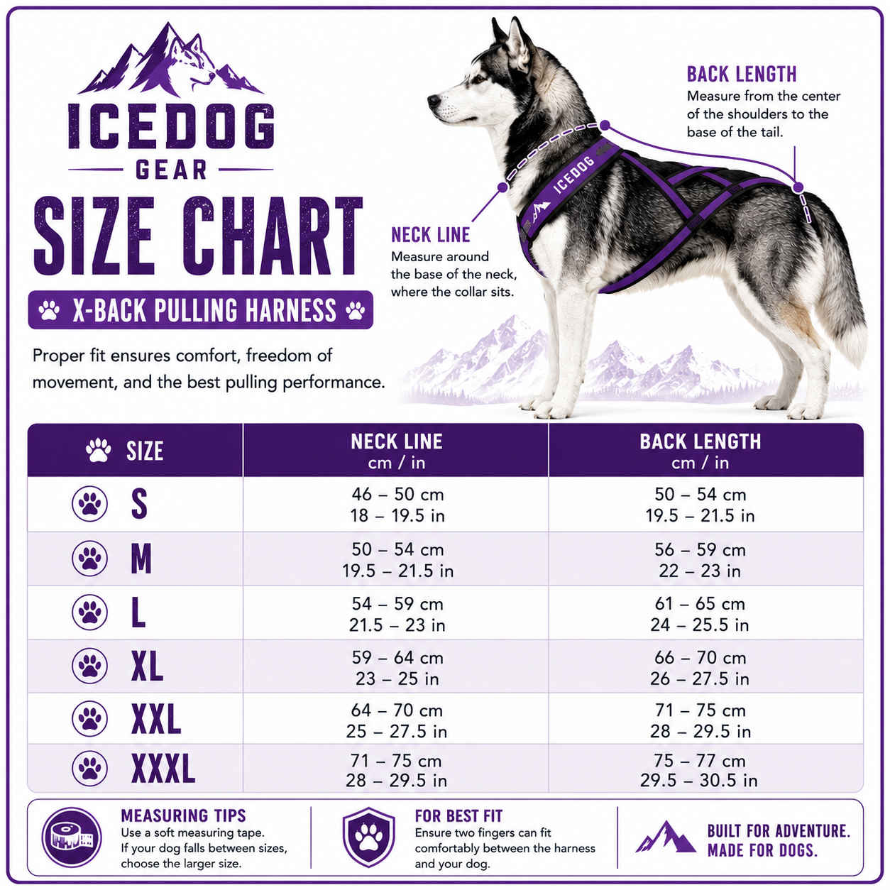 Classic Ethno X-Back Dog Pulling Harness for Canicross, Bikejoring and Sledding