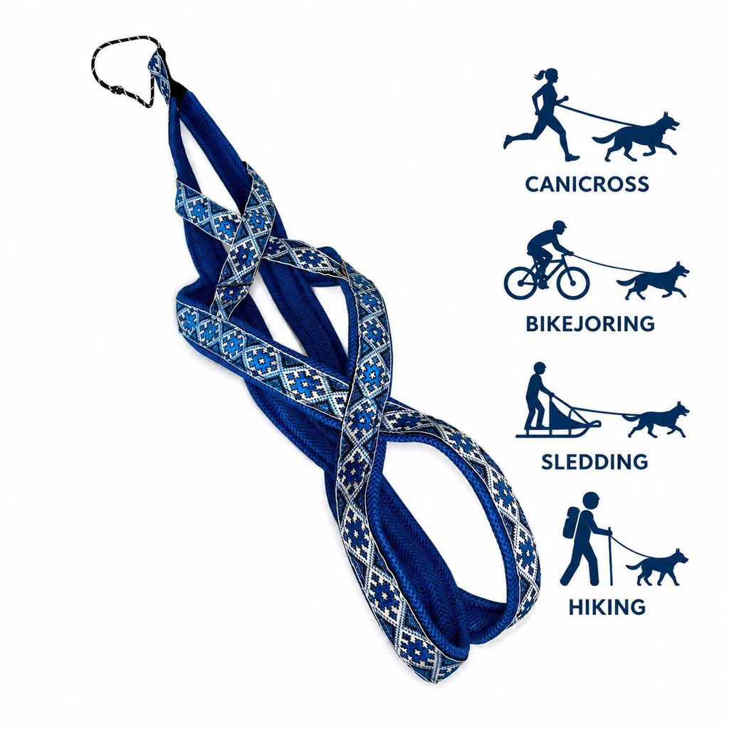 Classic Ethno X-Back Dog Pulling Harness for Canicross, Bikejoring and Sledding